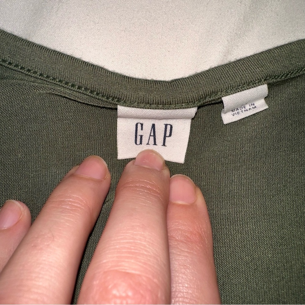 GAP Green V-Neck Dress - Picture 4 of 6